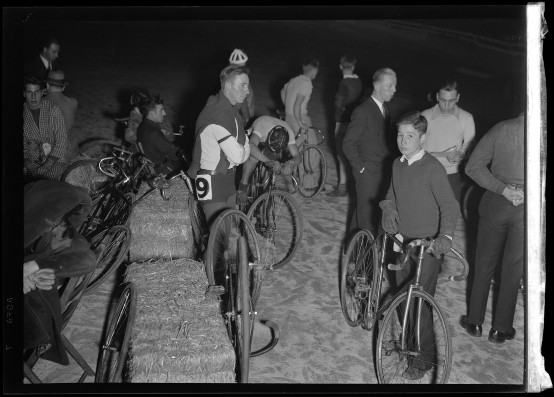 Bicycle racing in Boston Garden