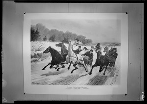 Sleigh race on the Milldam. John Shepard, Thomas Lawson, Hugh Bancroft by Scott Leighton