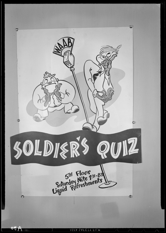 Poster for Soldier's Quiz on WAAB Digital Commonwealth