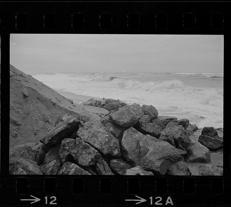 Rough seas and new seawall