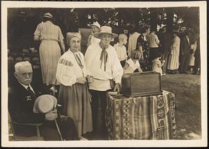 Elderly couple in costume