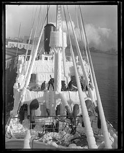 SS Prince George returning from Yarmouth Nova Scotia covered in ice