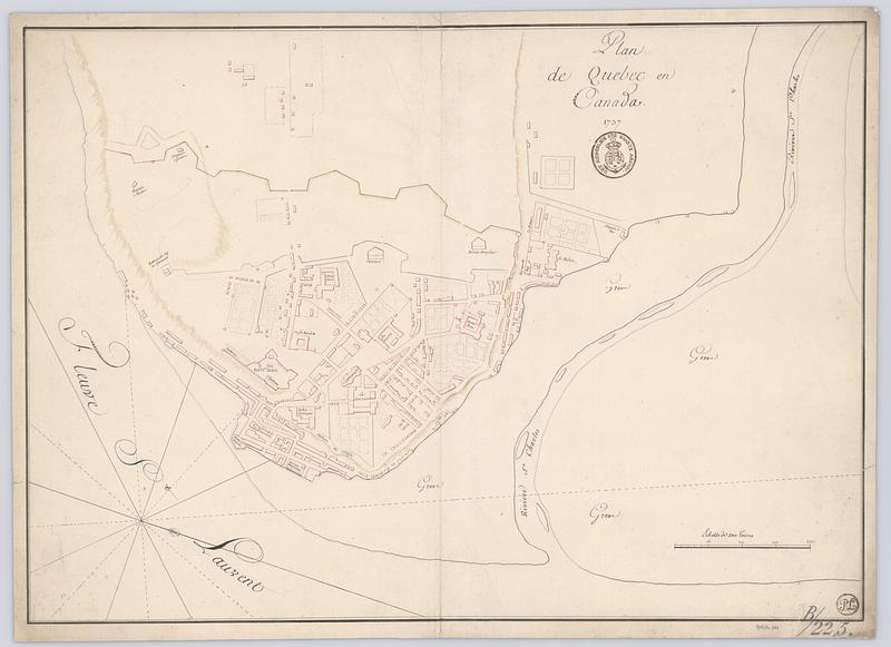 Plan de Quebec en Canada 1737