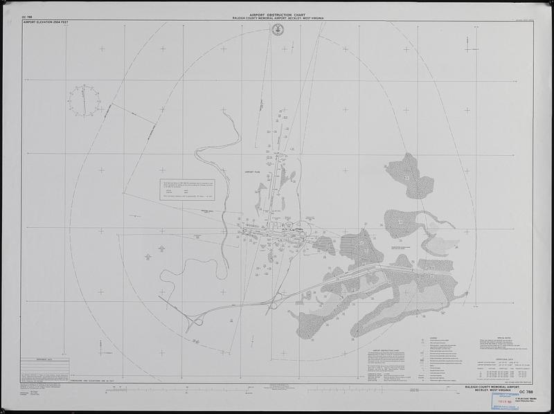 Airport obstruction chart, OC 788, Raleigh County Memorial Airport, Beckley, West Virginia