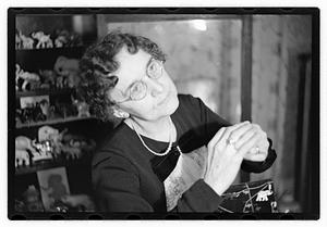 Shumaker, Mrs. James H. (Nellie) collector of miniature elephants