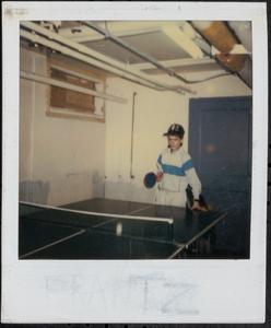 Boy playing ping pong