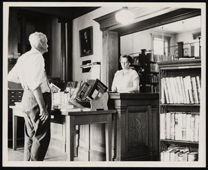 Librarian Betty Dennis and caretaker, Richard Cahill