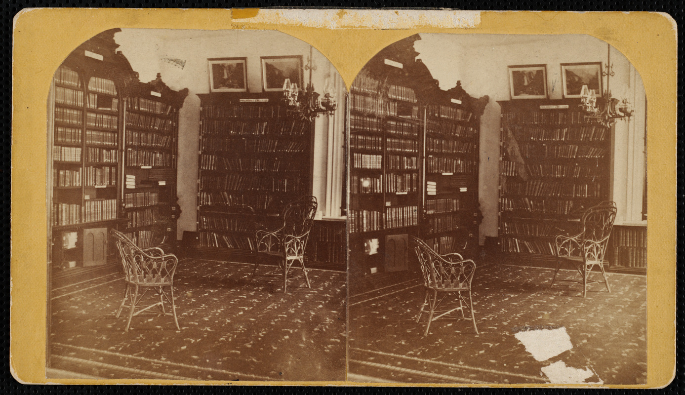 Interior Lee Library at Lee Town Hall - Digital Commonwealth