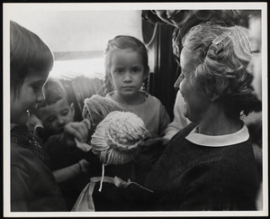 Judy Conklin Peters showing puppets