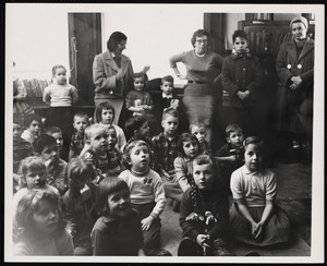 Children at puppet show