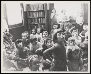 Children at puppet show