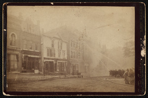 Fire fighters on Main St. East side, next to today's town hall