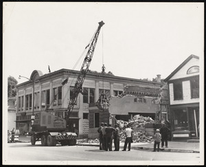 Tearing down the original Lee Savings Bank building