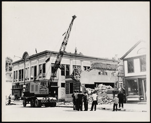 Demolition of Lee Savings Bank building on Main St.