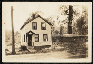 House (still standing) on Chapel St. in East Lee after flood caused by hurricane in 1938