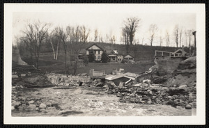 Remains of Tayford dam after Sept. 21 1938 flood (hurricane)