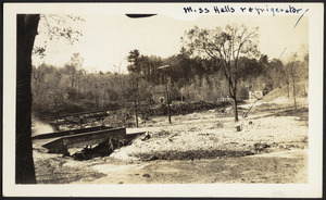 View from porch of "Maywood" showing damage from one of early 20th century floods in East Lee