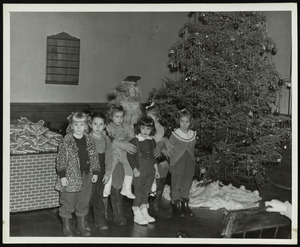 Santa and children