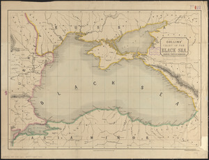 Collins' chart of the Black Sea showing ports & harbours