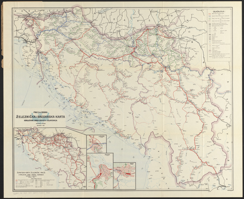 Železnička i brodarska karta Kraljevine Srba Hrvata i Slovenaca