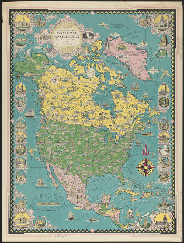 A pictorial map of North America