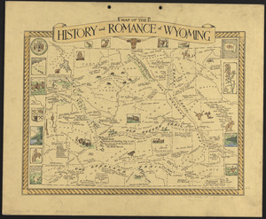 Map of the history and romance of Wyoming
