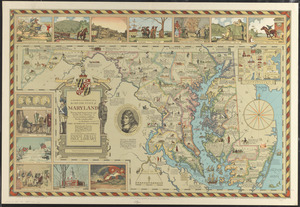 An historical and literary map of the Old Line State of Maryland