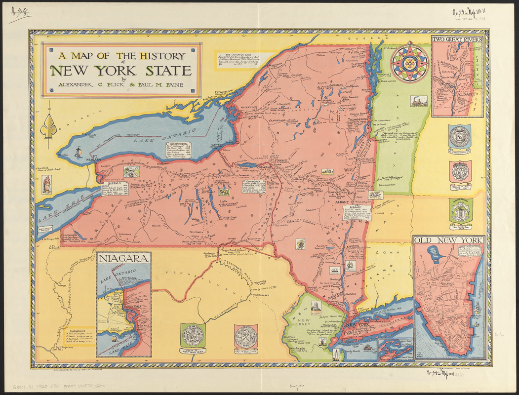 A map of the history of New York state