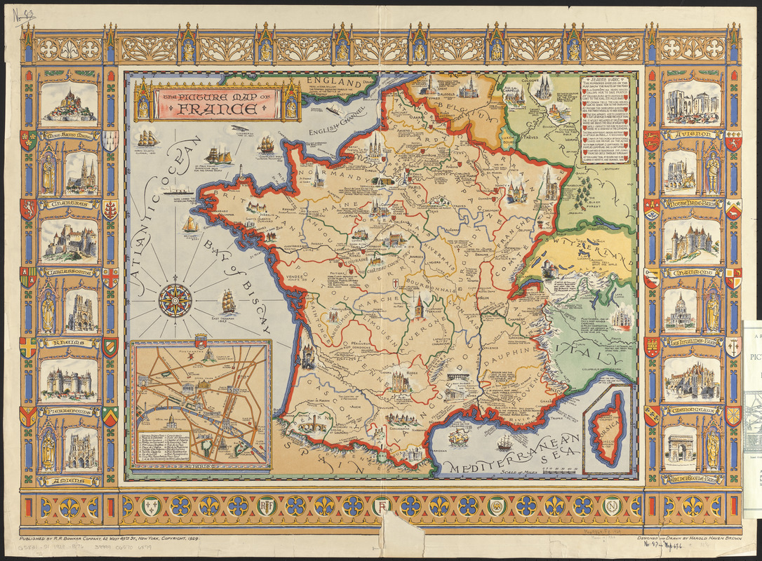 The picture map of France