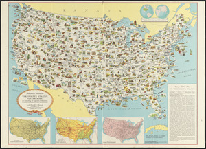 Illustrierte karte der Vereinigten Staaten von Amerika