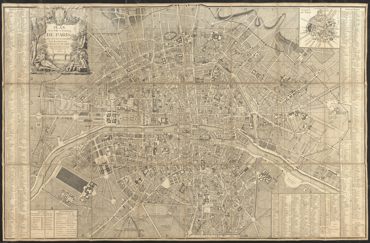 Plan de la ville et faubourg de Paris avec tous ses accroissemens et la nouvelle enceinte des barrieres de cette capitale