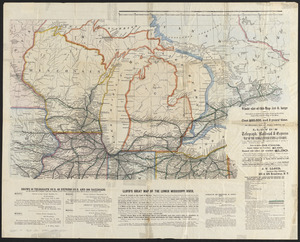 Lloyd's telegraph, railroad & express map of the whole United States & Canadas, from official information