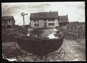 House on Bridge Street, twins Mary and Cathrine McVey, 1 year old