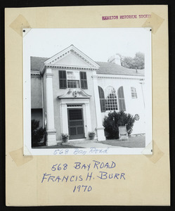 568 Bay Road, Francis H. Burr, 1970