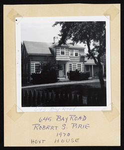 645 Bay Road, Robert S. Pirie, 1970, Hoyt house
