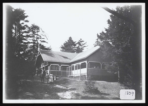 Outside view of dance pavilion at Idlewood Lake, So. Hamilton, Mass