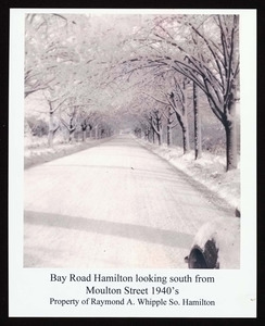 Bay Road, Hamilton, looking south from Moulton Street, 1940's