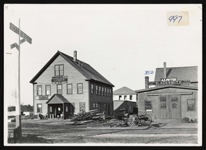 Redlon lumber and Potter blacksmith, Willow St. and Mill St. looking south, So. Hamilton