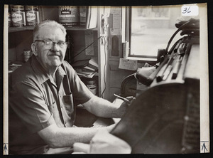 Ernest Stone, manager of hardware store from 1926 to 1974