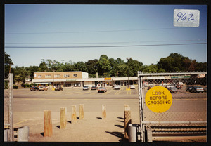 Shopping center from railroad tracks, 1993