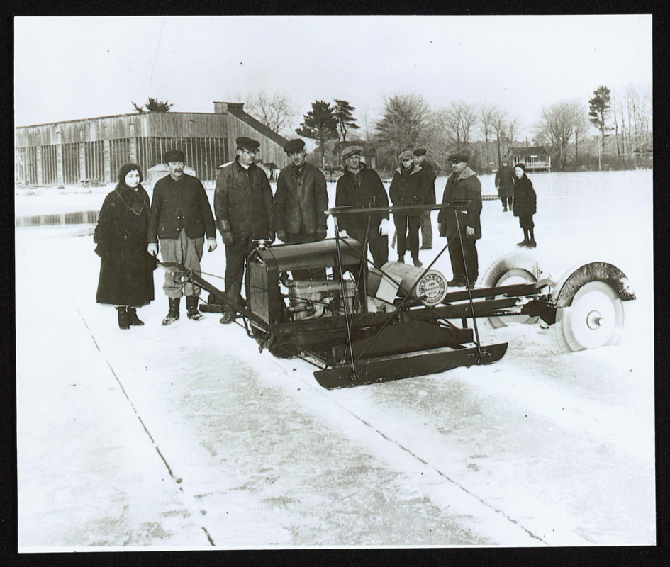 Only woman in ice business in New England, a Jewish lady from Chelsea, first gas ice saw in N.E. invented by a Lynn policeman