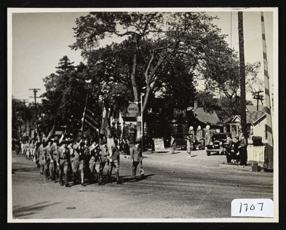 Parade, Hamilton, MA, circa 19371938, boy scout troop Digital