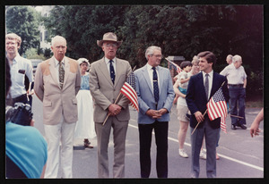 Parade in 1987 celebration, Maj. Gen. George Patton, Tim Clark, Leon Parrington, Albert Coonrod