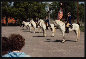 Royal Lippizzaner stallions featured in 1986 Memorial Day Parade as a tribute to the late Gen. George S. Patton, who saved the famous horses in WWII