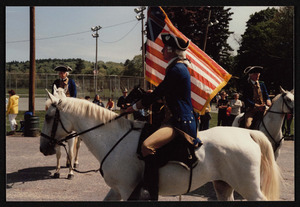 Royal Lippizzaner stallions featured in 1986 Memorial Day Parade as a tribute to the late Gen. George S. Patton, who saved the famous horses in WWII