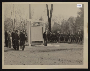 World War I, honor roll in front of town hall