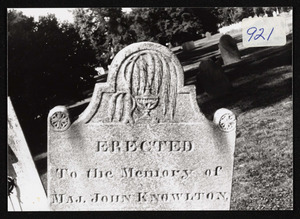 Erected to the memory of Major John Knowlton