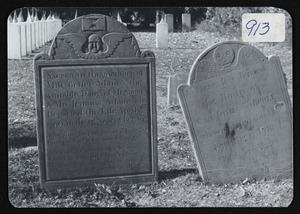 Gravestones of Miss Betsey Adams, and Captain John Whipple