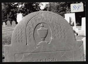 Gravestone with urn