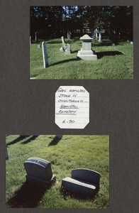 Gail Hamilton stone is overturned, Hamilton Cemetery